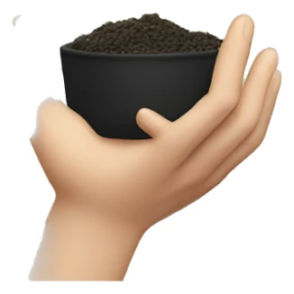 A hand over a little plant sticker