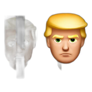 Donald trump in prison with his cell mate behind him sticker