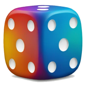 dice colourful.

 sticker