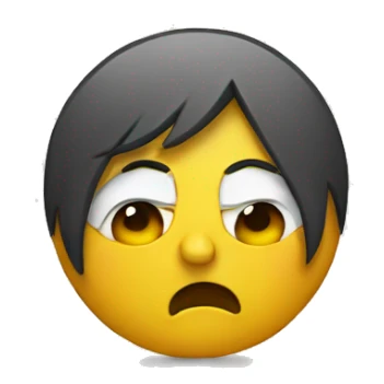 tearful emoji holding up a peace sign sticker