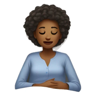 Woman waking up from her nap  sticker