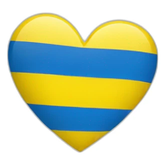 Flag of ukraine in heart sticker