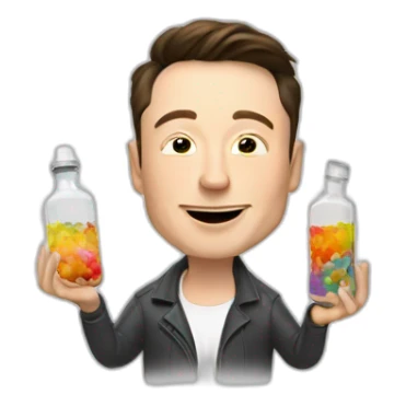 elon musk doing drugs, for educational purposes only, inclusiveness and positive, LGTBQ+ sticker