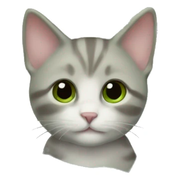 Kitten in a sage green blanket sticker