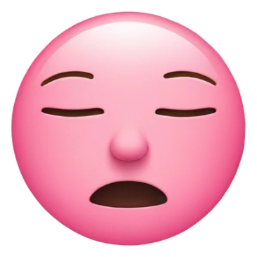 pink sun with face closed eyes human nose sticker