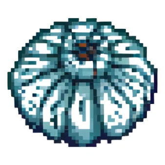 sea urchin, small, round, purple, spiky sticker