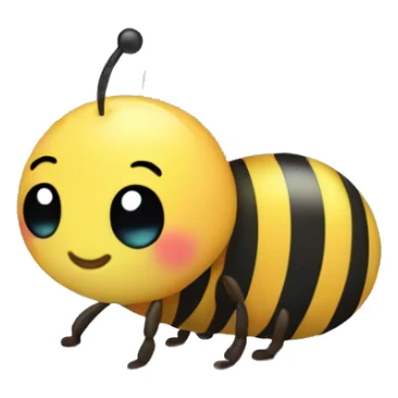 Kawaii rainbow pastel bee in snow globe  sticker