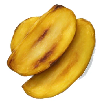 Fried plantain slices on a plate sticker