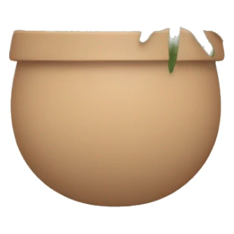 there is a pot in pastel brown flowers and a fern in it sticker