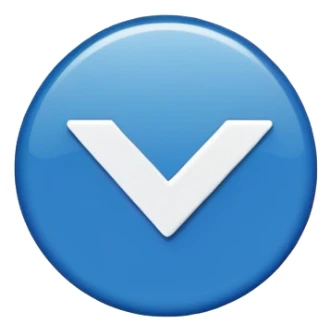 a small, round deep blue badge with a white check mark in the center, similar in style to the verification badge seen on social media sticker