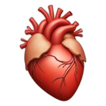 Real heart with the shape of a drawing sticker