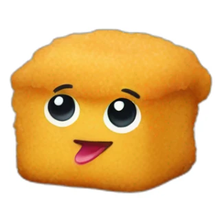 Chicken nugget wearing dress sticker