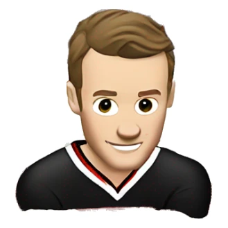 Jonathan Toews laying on a rainbow cake sticker