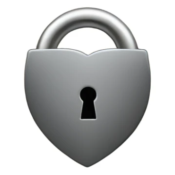 A lock with a heart in the middle and it’s locked  sticker