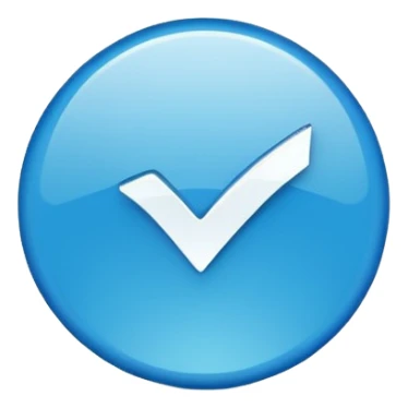 Este emoji✅en azul y que sea un circulo sticker