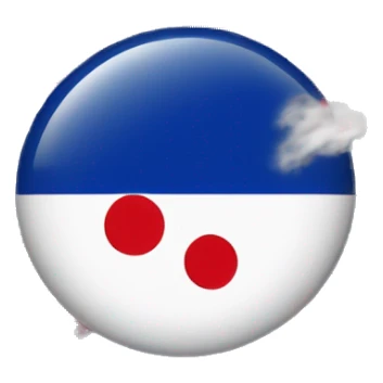 Japanese flag with pew pew and a blue background sticker