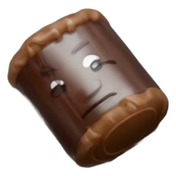 Tootsie roll in a clear plastic drawer sticker