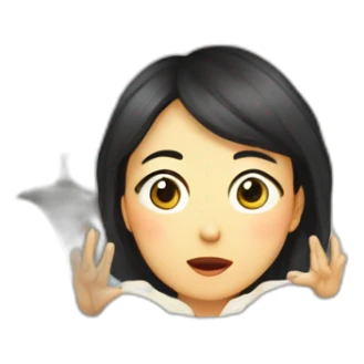 Kim Min-jeong watching television sticker