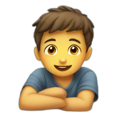 Niño mirando por la ventana  sticker