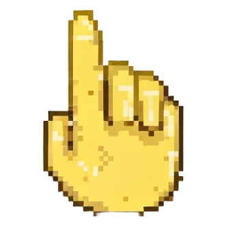 yellow finger emoji pointing at viewer sticker