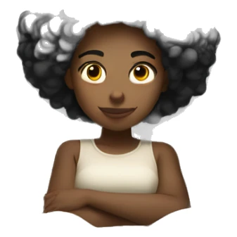 Light skinned Black girl under her covers watching Netflix at night sticker