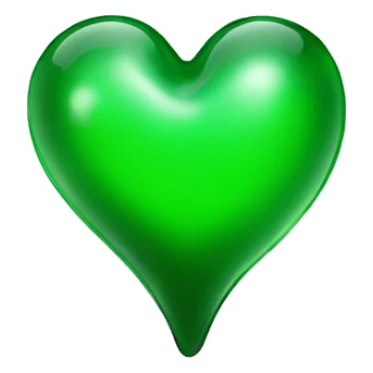  toxic green glass heart sticker