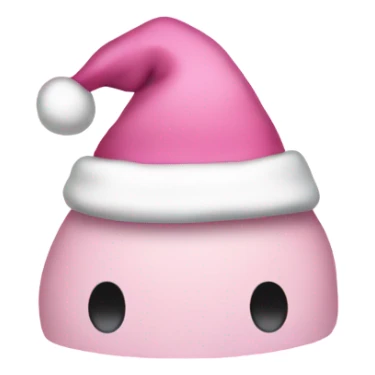 Light pink Santa hat with sparkly snowflakes  sticker