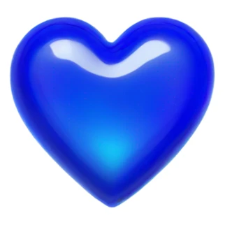 Neon glass cobalt heart  sticker