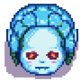 reboot mind emoji, retro, colorful pixel art style, no text sticker