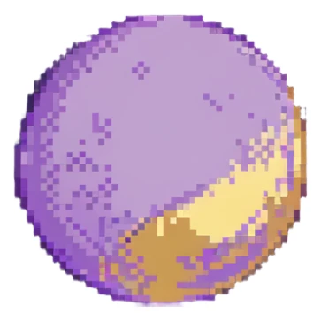 Venus planet circular without rings, golden atmosphere sticker