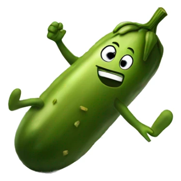 A pickle dancing on a pile of paperwork sticker
