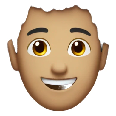 smile emoji with grapes for hair sticker