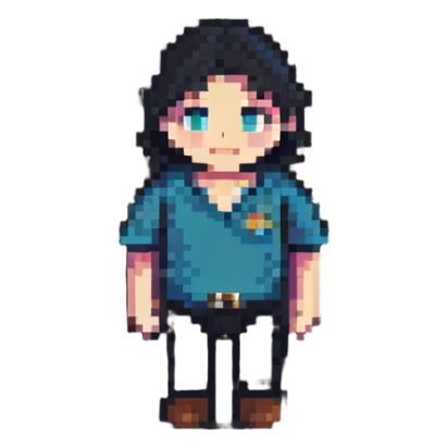 8-bit style human character, short proportions sticker