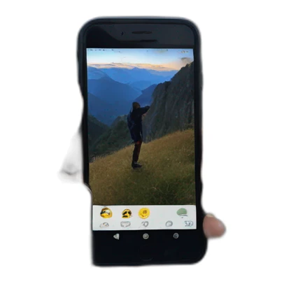 Boy German take a photo while sunrise at the mointain sticker