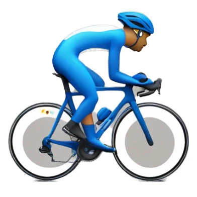 Cyclist in blue on top of a competition podium sticker