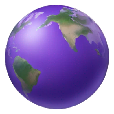 purple earth sticker