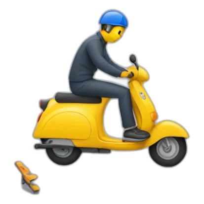 personne qui a eu un accident de trottinette sticker