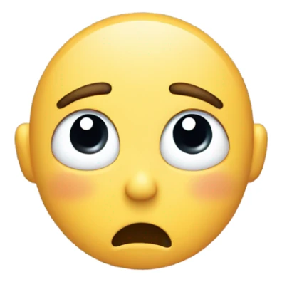 Crying emoji looking up with hands like the emoji is saying “whyyy” sticker