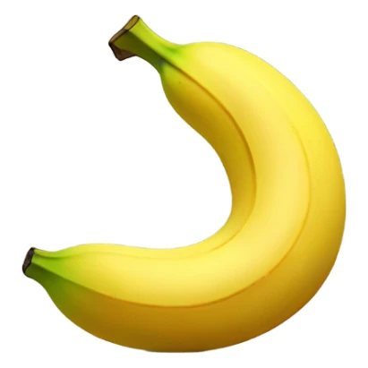 Small single  banana next to a large banana sticker