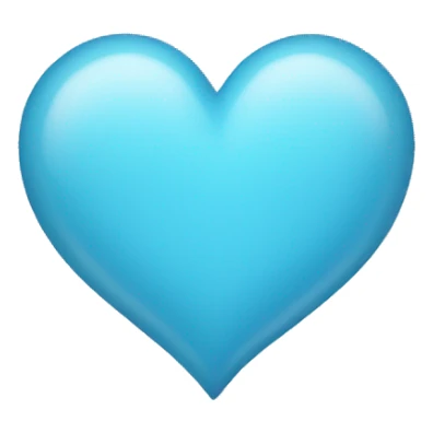 1 light blue heart sticker