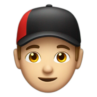 white delivery man in black and red clothes sticker