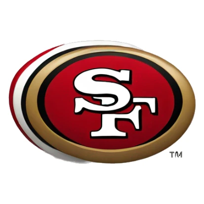 49ers logo with a Santa hat sticker