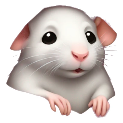 Snuggled up rat in pink blanket  sticker