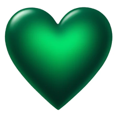 Dark green heart sticker