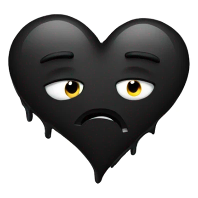 Black broken heart  sticker