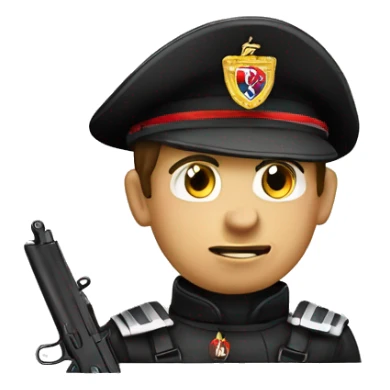 Create an emoji for rappresent "Arma dei Carabinieri", without show guns  sticker