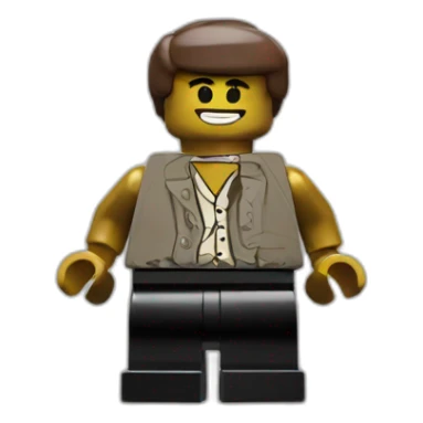 Bold man Lego like sticker