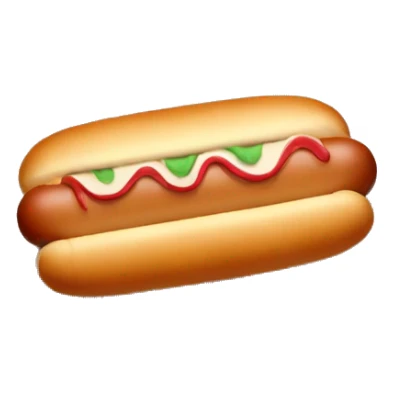 A cake in the shape of a hot dog  sticker