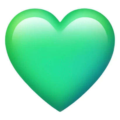 Blue heart with gradient of green in the middle sticker