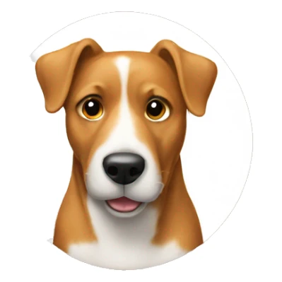 dog with dog food in front of him sticker